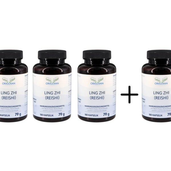 Reishi-Ling Zhi 180 Kapseln 3+1 gratis
