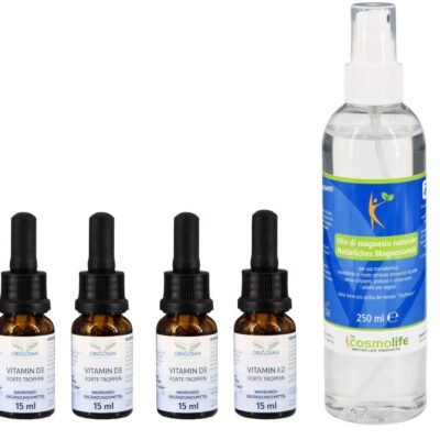 Complete Muscle and Bone Set with vitamin D3, vitamin K2 and magnesium oil